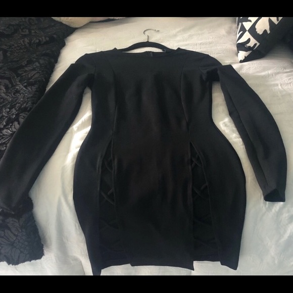 Black Cut Out Dress - Picture 3 of 3